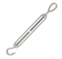 Stainless Steel Hook X Eye Turnbuckle -E-rigging Store quarter inch x four inch ss hook and eye turnbuckle