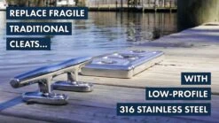 Ropeze Flip Up Folding Cleat -E-rigging Store ropeze folding cleat low profile comparison