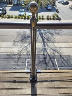 Stainless Pipe Style Jaw X Jaw Turnbuckles -E-rigging Store stainless pipe style jaw x jaw turnbuckle stanchion in use