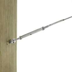Stainless Steel Hand Swage Jaw Turnbuckle -E-rigging Store stainless steel Jaw x Hand Swage Turnbuckle post install