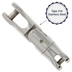 Stainless Double Anchor Swivels 12 Stainless Double Anchor Swivels -E-rigging Store stainless steel double anchor swivel material type graphic
