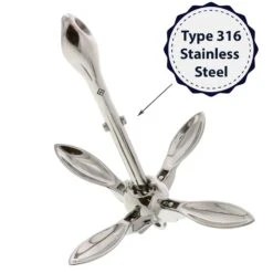 Stainless 4-Prong Folding Anchors -E-rigging Store stainless steel folding anchor material type graphic