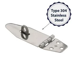 Type 304 Stainless Hinged Hasps -E-rigging Store stainless steel hinge hasp style 1238 material type graphic