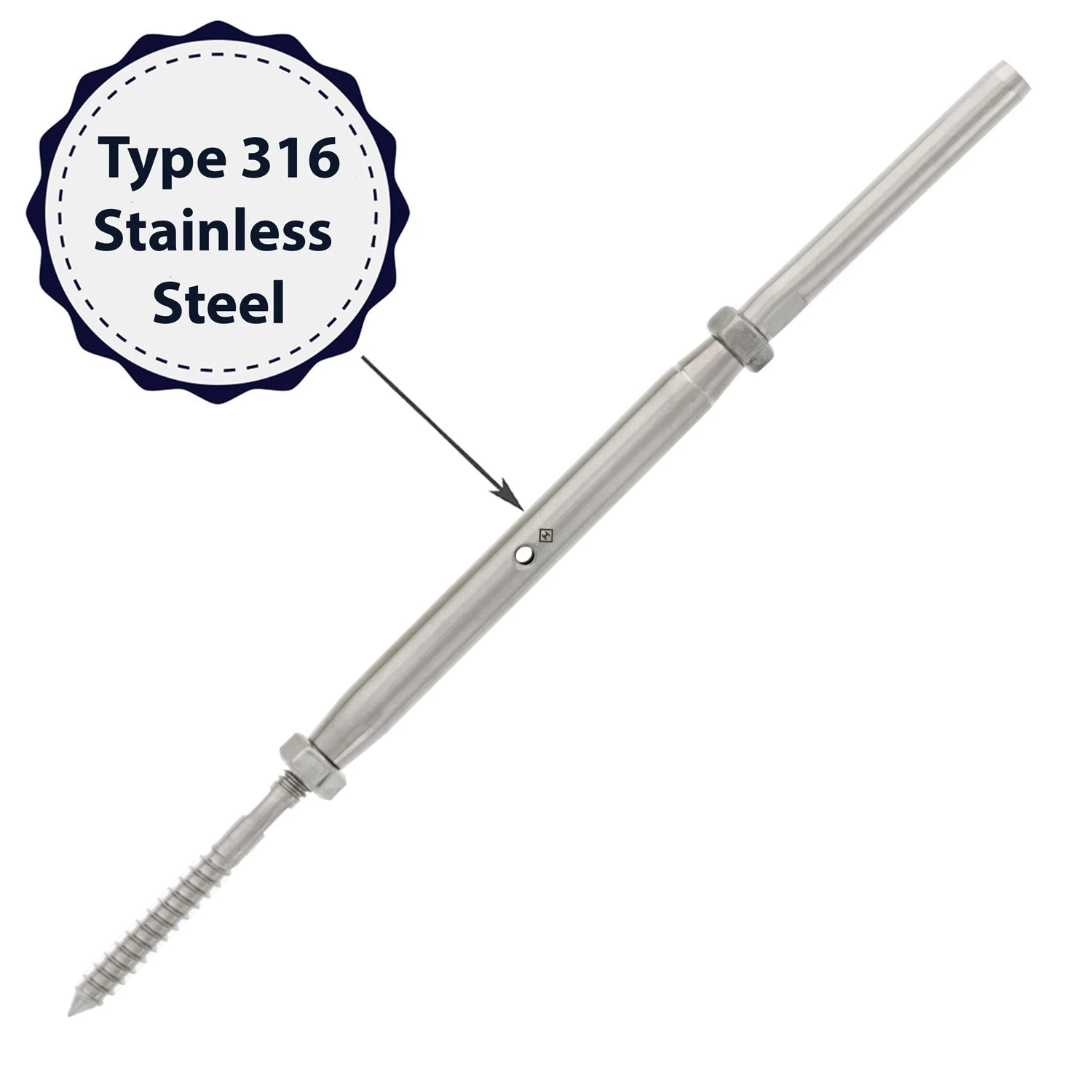 Stainless Steel Hand Swage Lag Turnbuckle 5 Stainless Steel Hand Swage Lag Turnbuckle - Image 3