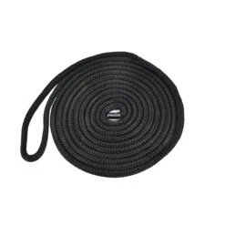 Yachtkeeper Black Dock Line Rope -E-rigging Store three eighths in x fifteen ft double braid nylon dock line black United Strands main 1869663c 4327 4154 a9af b227c23cd854