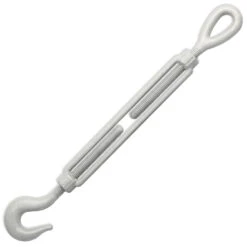 Galvanized Hook & Eye Turnbuckle 25 Galvanized Hook & Eye Turnbuckle -E-rigging Store three eighths inch X 6 inch Hook Eye Turnbuckle