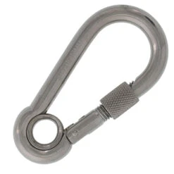 Stainless Spring Snap Links With Safety Nut
