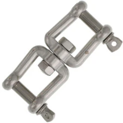 Type 316 Stainless Steel Jaw X Jaw Swivel -E-rigging Store three eighths inch stainless steel jaw and jaw