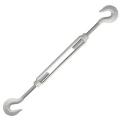 Galvanized Hook & Hook Turnbuckle 40 Galvanized Hook & Hook Turnbuckle -E-rigging Store three eighths inch x 6 inch hook hook turnbuckle opened