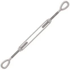 Stainless Steel Eye X Eye Turnbuckle, U.S. Type -E-rigging Store three eighths inch x six inch ss eye and eye turnbuckle opened
