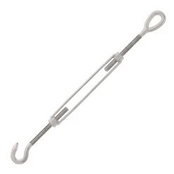Stainless Steel Hook X Eye Turnbuckle -E-rigging Store three eighths inch x six inch ss hook and eye turnbuckle opened