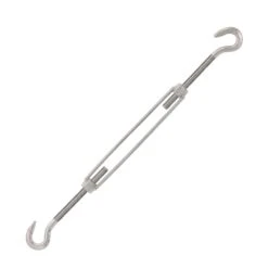 Stainless Steel Hook X Hook Turnbuckle 16 Stainless Steel Hook X Hook Turnbuckle -E-rigging Store three eighths inch x six inch ss hook and hook turnbuckle opened