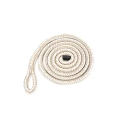 Yachtkeeper Dock Fender Line Rope -E-rigging Store three quarter inch double braid nylon fender gold and white United Strands alt