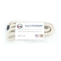 Yachtkeeper Dock Fender Line Rope -E-rigging Store three quarter inch double braid nylon fender gold and white United Strands pk