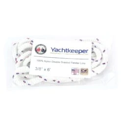 Yachtkeeper Dock Fender Line Rope -E-rigging Store three quarter inch double braid nylon fender white United Strands pk