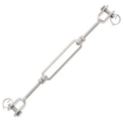 StainlessJaw X Jaw Turnbuckles -E-rigging Store three sixteenth inch stainless steel jaw x jaw turnbuckle alt