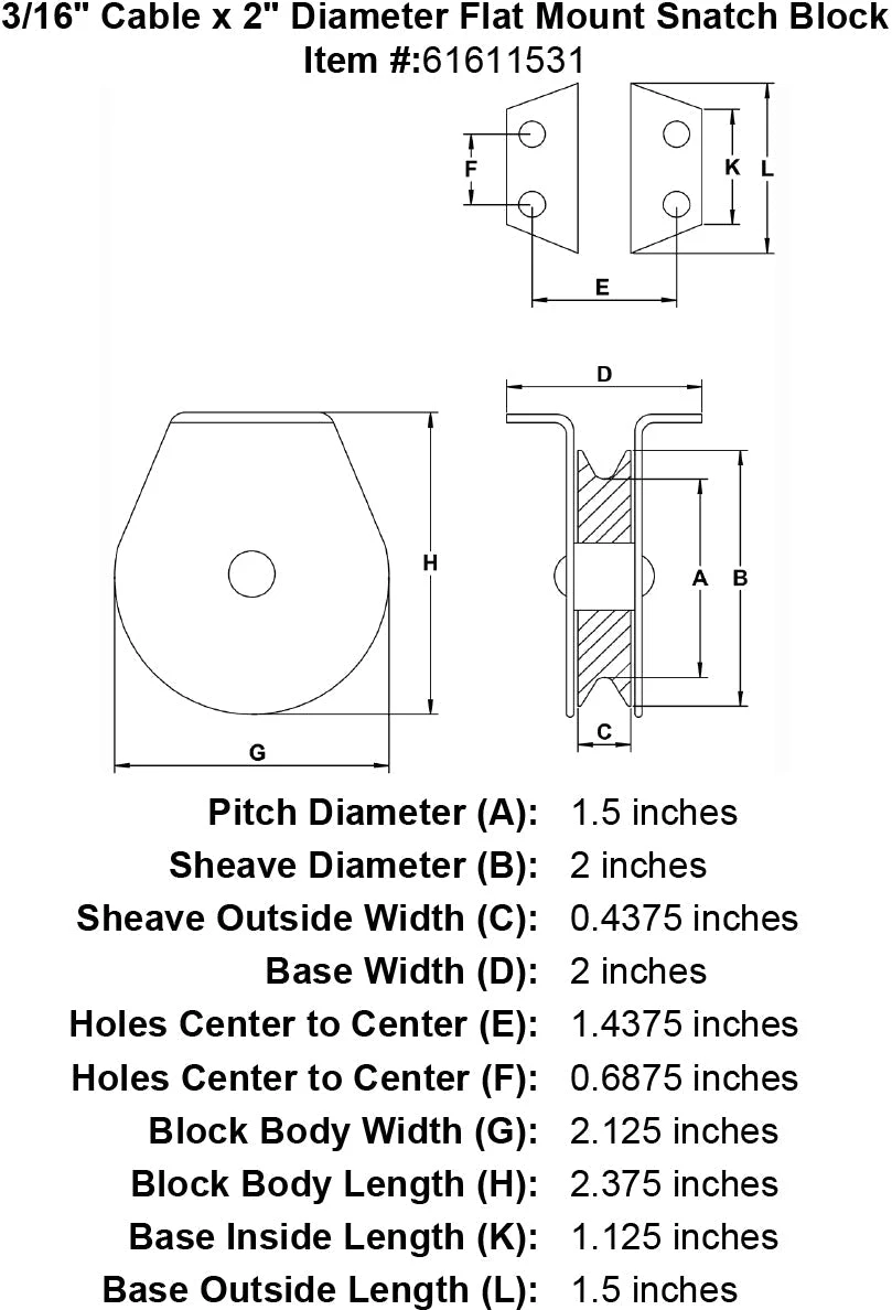 Flat Mount Snatch Blocks 4 Flat Mount Snatch Blocks - Image 2