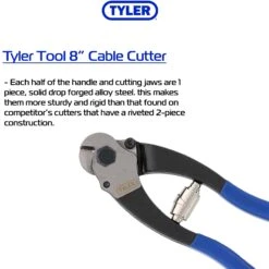 Wire Rope & Cable Hand Cutters -E-rigging Store tyler tool eight inch cable cutter graphic